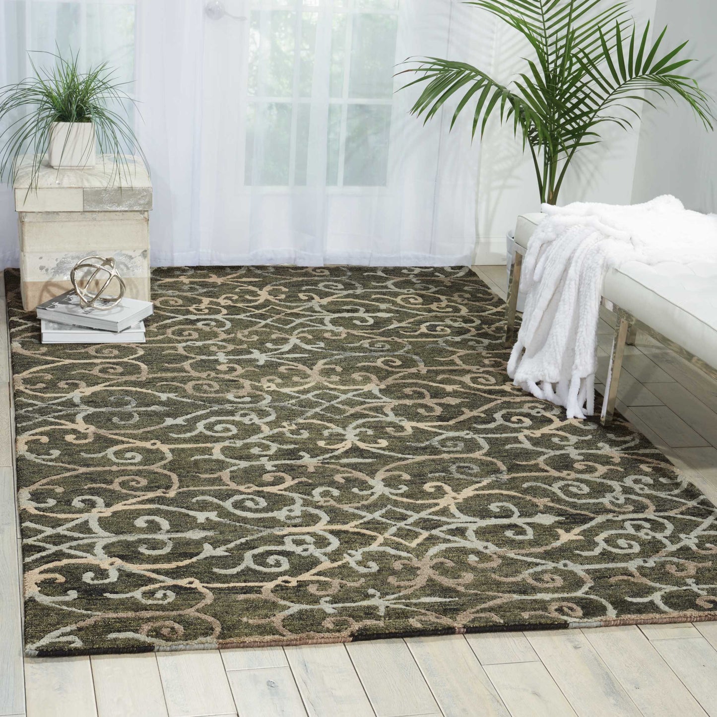 Nourison Home Tahoe Modern  Charcoal  Contemporary