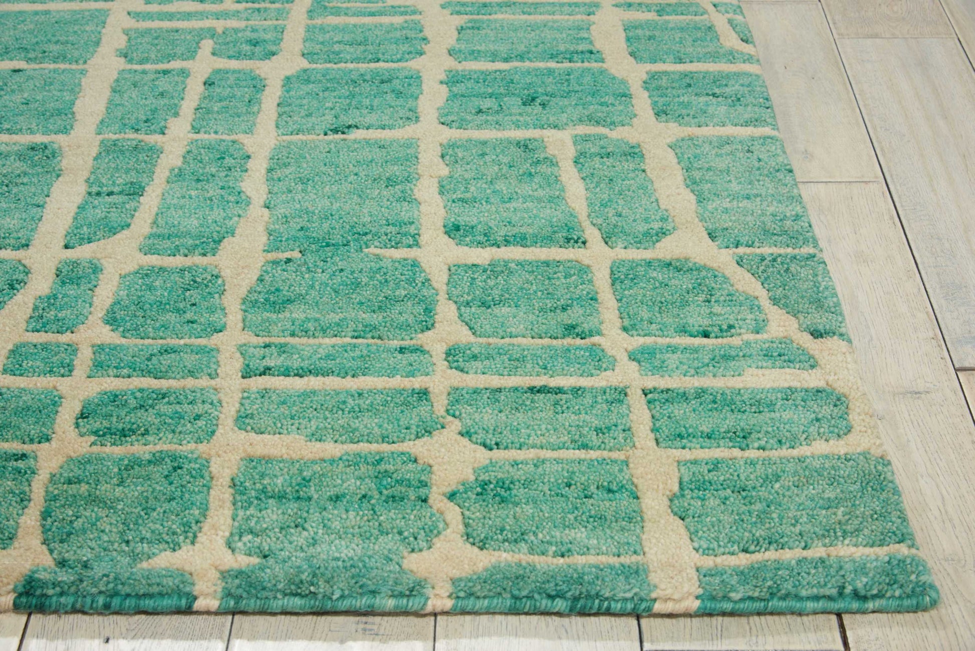 Nourison Home Tahoe Modern  Turqoise Green  Contemporary