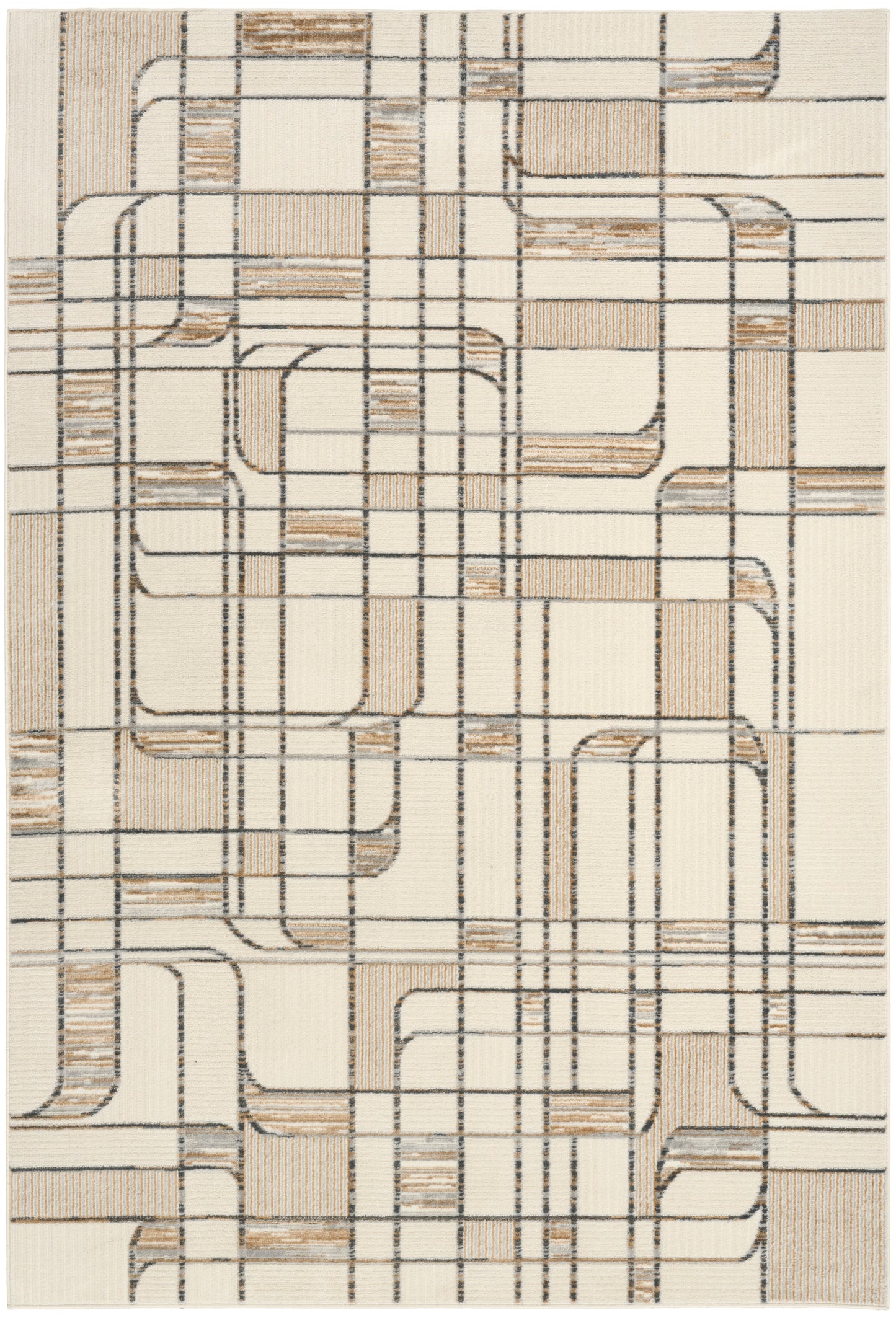 Nourison Home Nordic NRC17 Ivory Multicolor Contemporary Power-loomed Rug