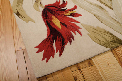 Nourison Home Tropics  Ivory  Contemporary