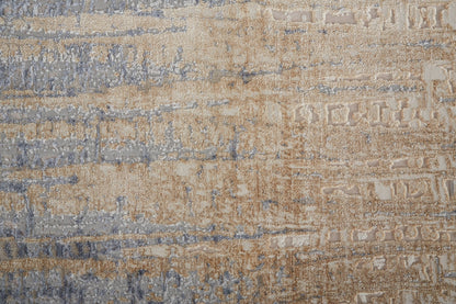 Feizy Laina 39G9F Blue Beige Transitional/Industrial Machine Woven Rug - Rugs - Feizy - Atlanta Designer Rugs