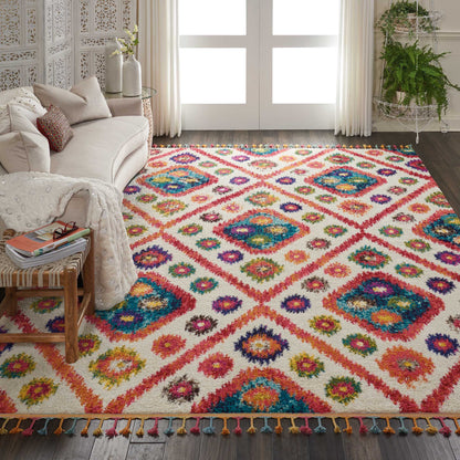 Nourison Home Nomad  Ivory Pink  Transitional