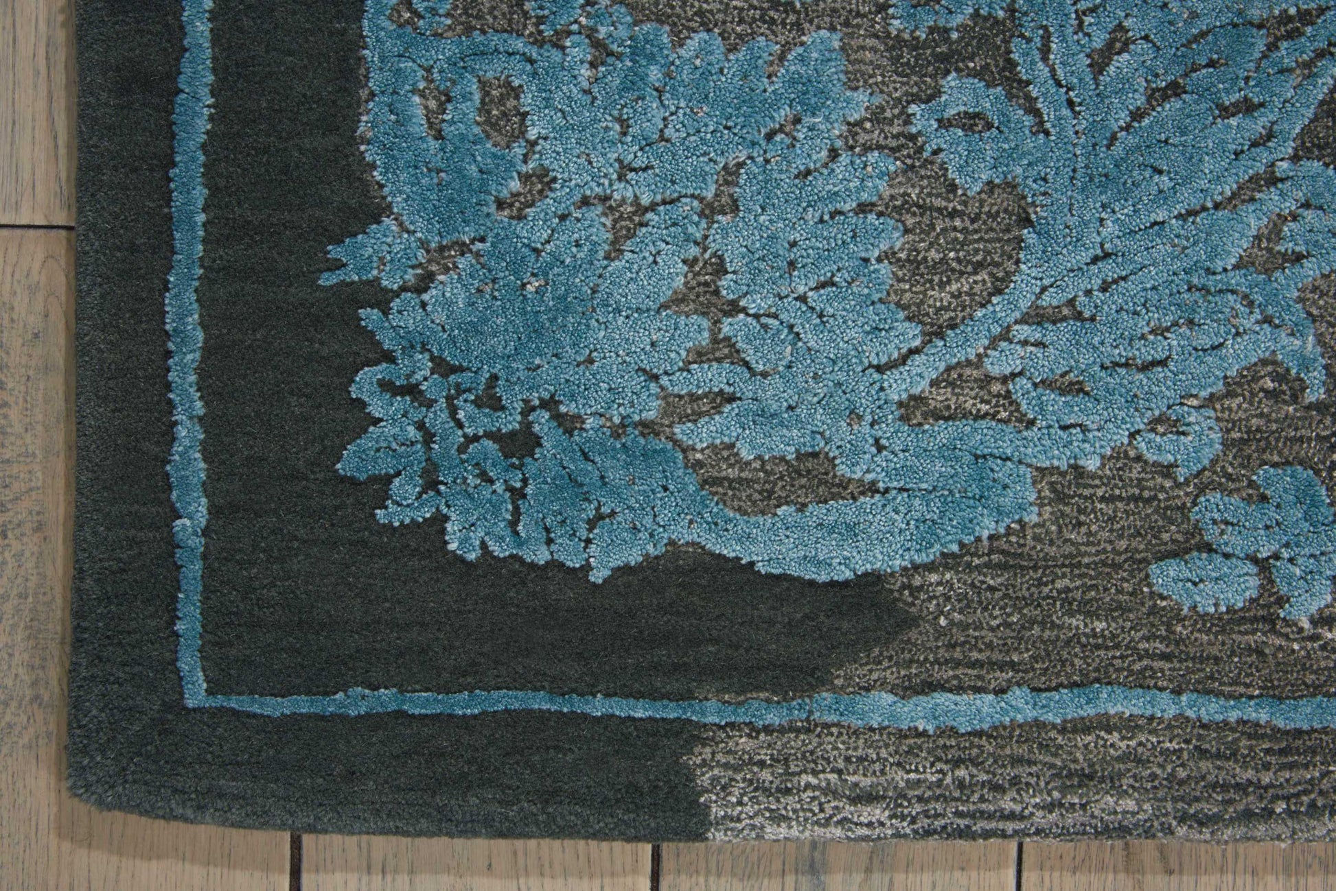 Nourison Home Opaline  Charcoal Blue  Transitional