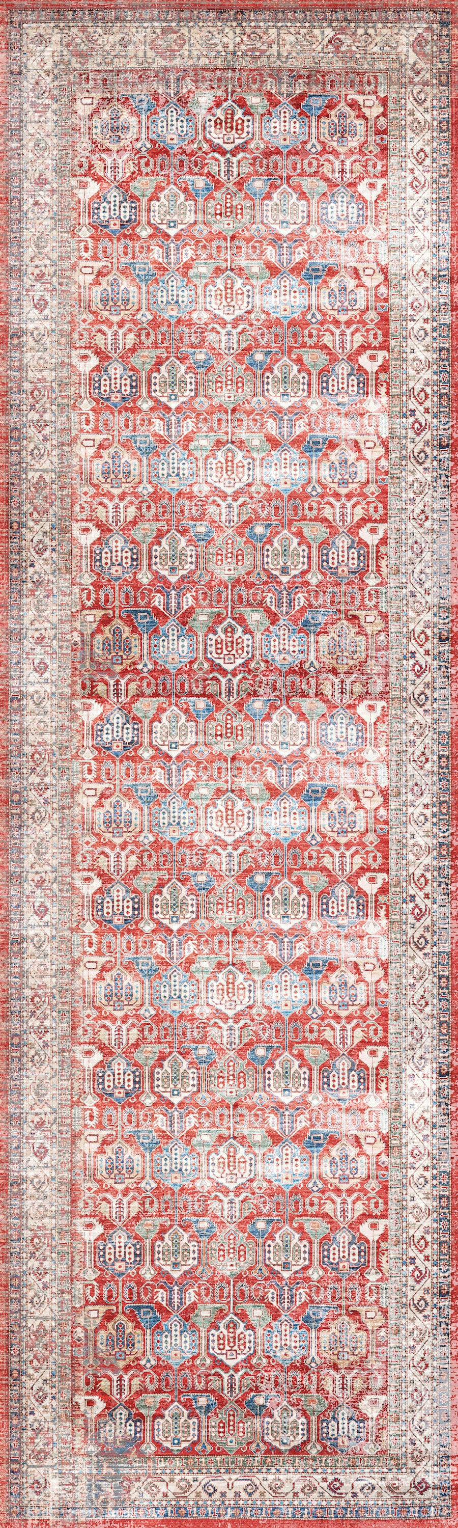 Nourison Home Fulton FUL09 Red Traditional Power-loomed Rug