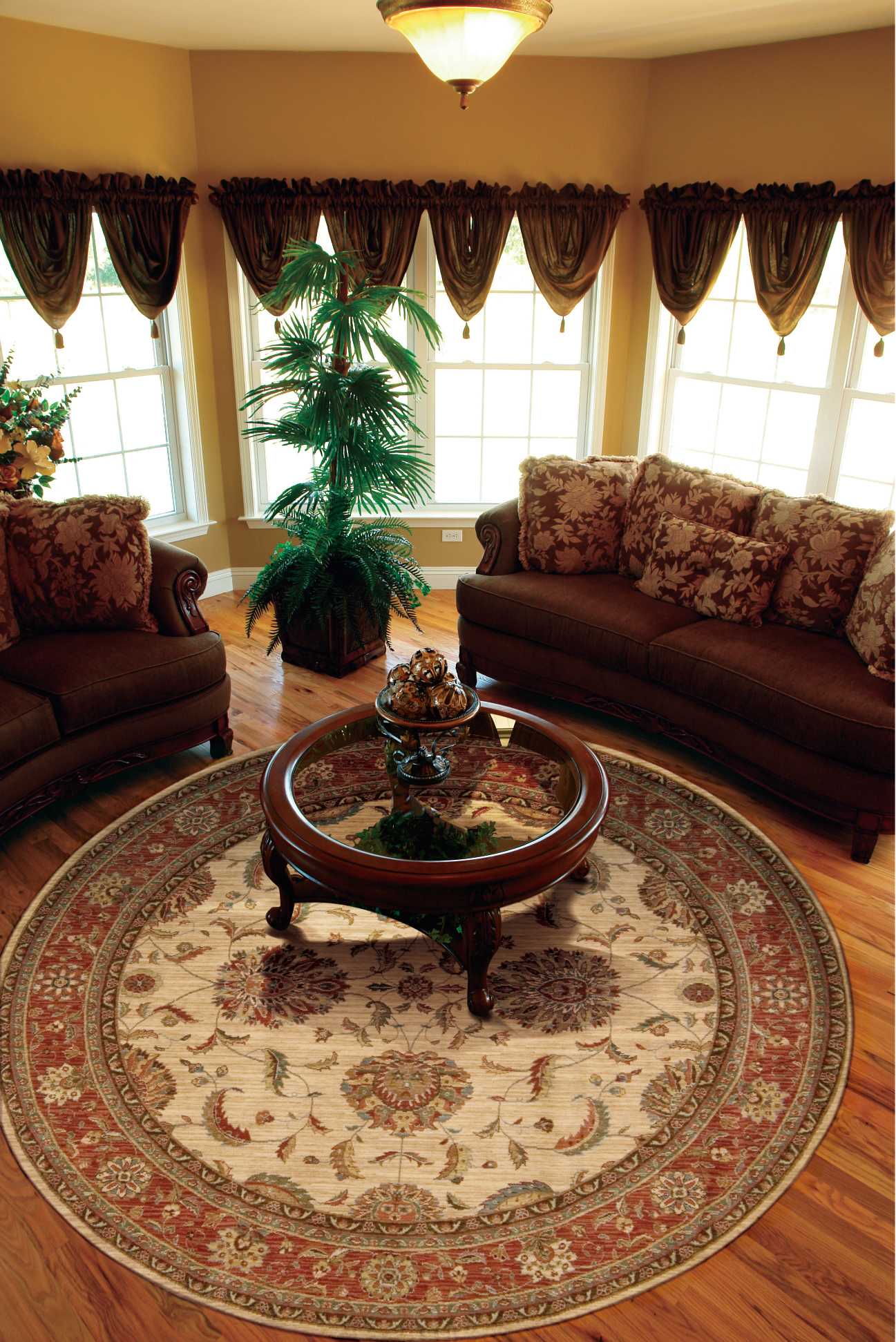 Nourison Home Living Treasures  Ivory Red  Traditional