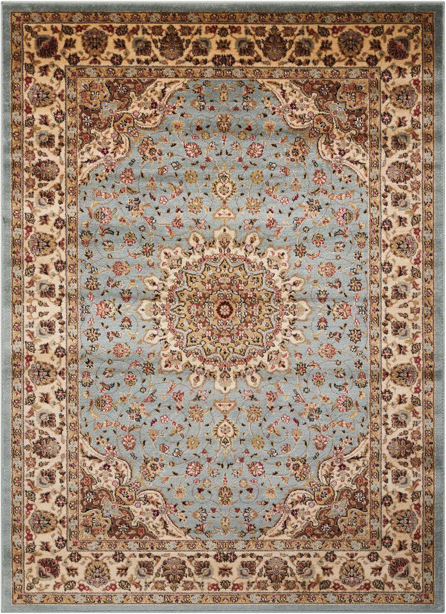 Nourison Home Delano DEL04 Blue Traditional Power-loomed Rug