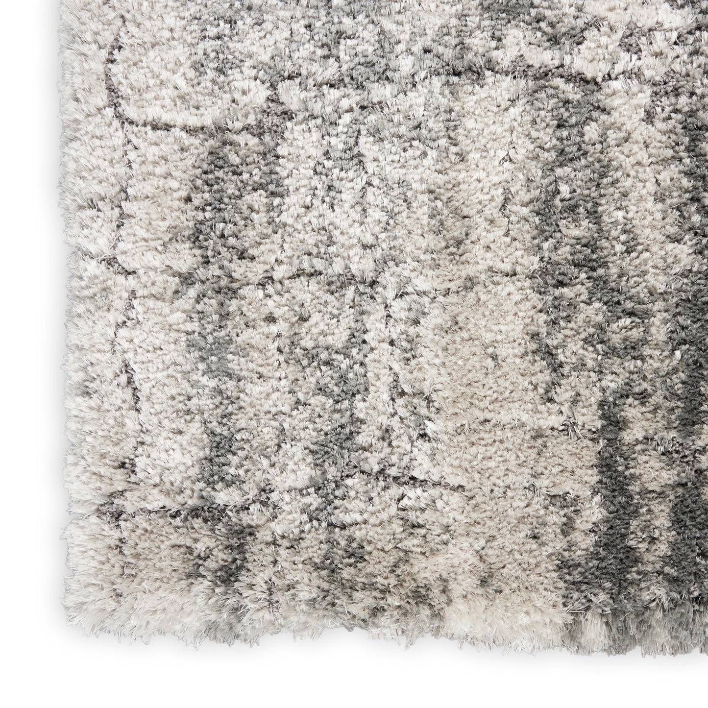Nourison Home Dreamy Shag  Ivory Charcoal  Contemporary