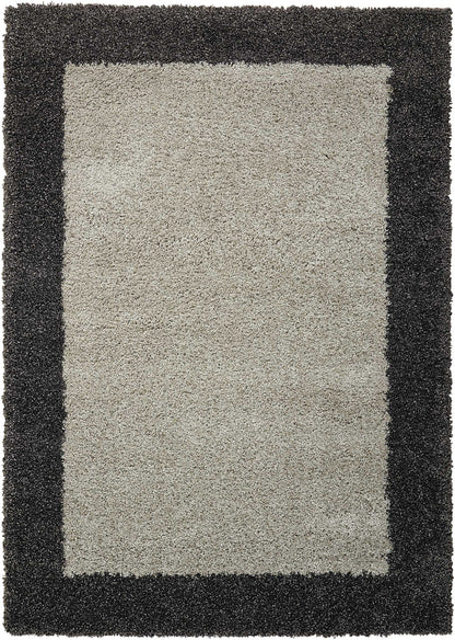 Nourison Home Amore AMOR5 Silver Charcoal Contemporary Power-loomed Rug