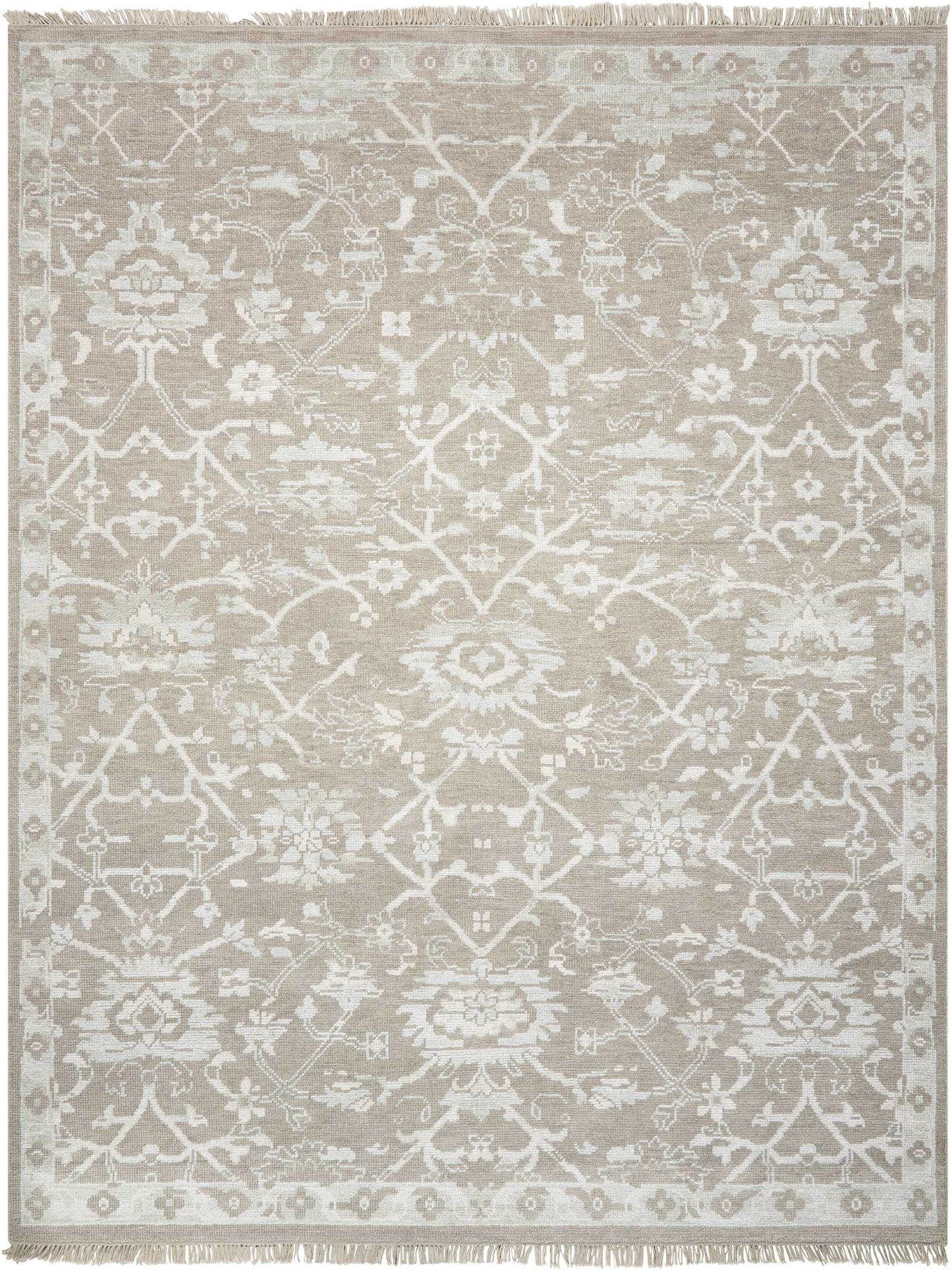 Nourison Home Elan ELN05 Grey Traditional Knotted Rug