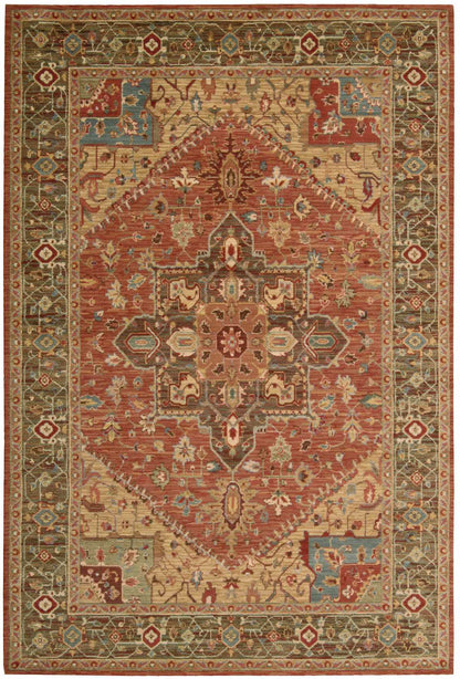 Nourison Home Living Treasures LI01 Rust Traditional Loom-woven Rug