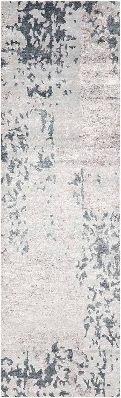 Nourison Home Silk Shadows SHA16 Silver Grey Transitional Hand Knotted Rug