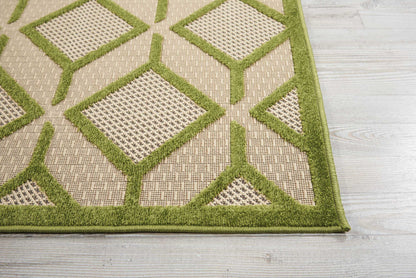 Nourison Home Aloha  Green  Contemporary