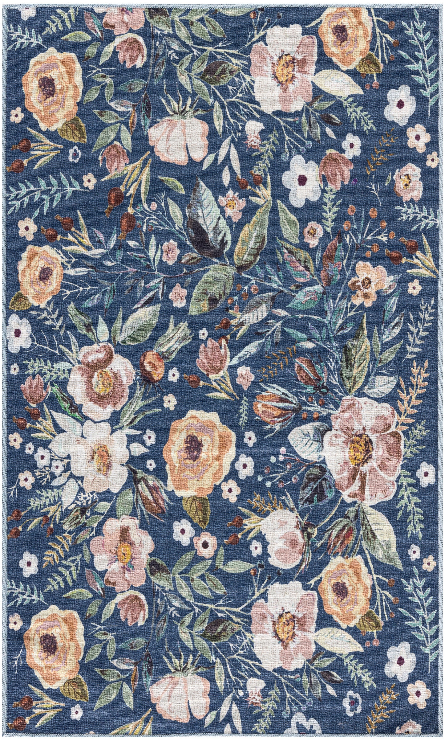 Nourison Home Nourison Washables NWB01 Navy Multicolor Traditional Power-loomed Rug