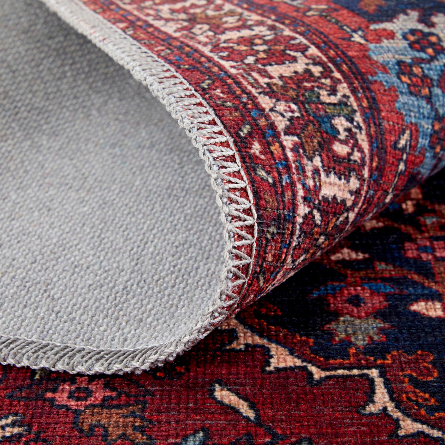 Feizy Rawlins  Red Navy Transitional/Bohemian & Eclectic/Vintage