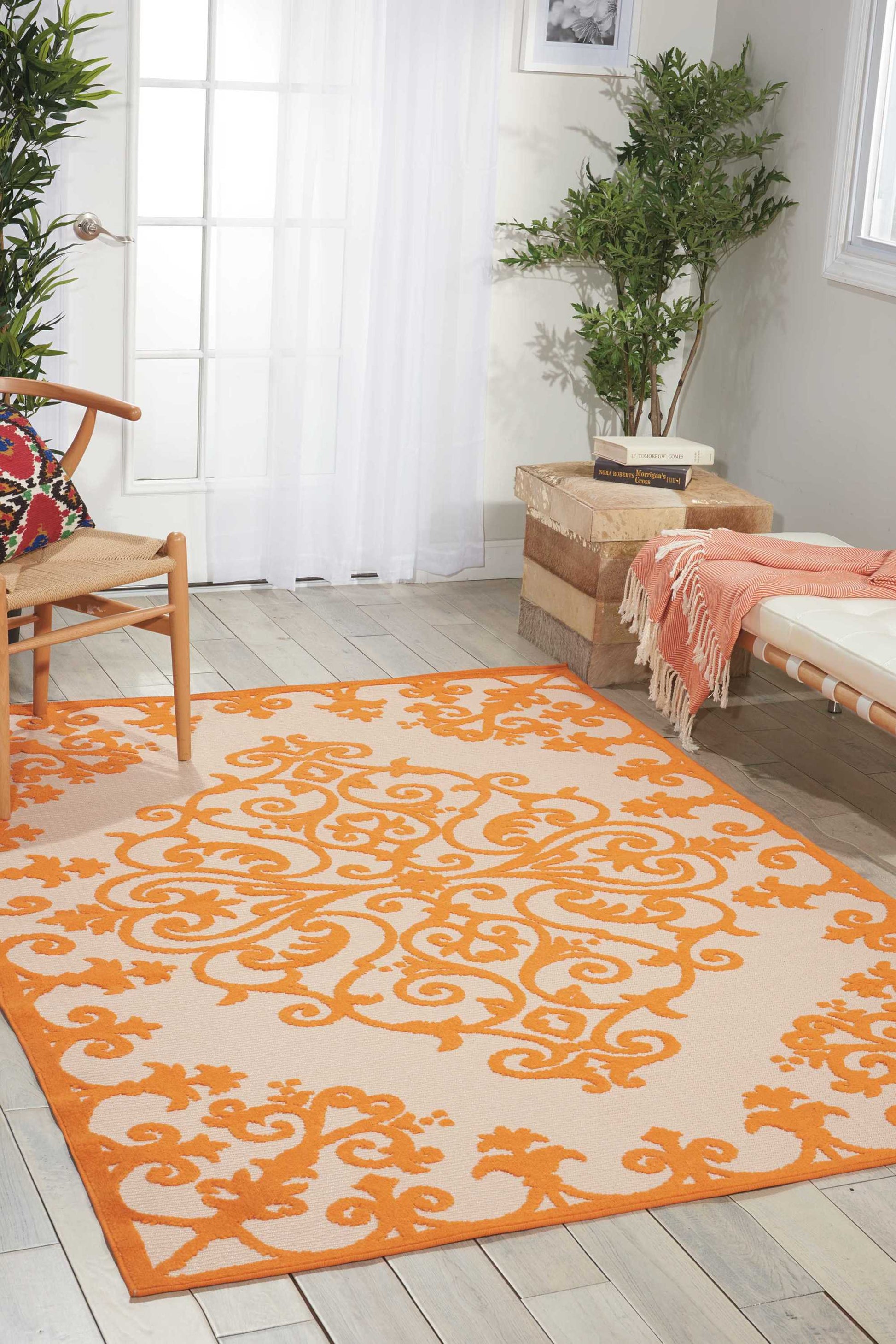 Nourison Home Aloha  Orange  Contemporary