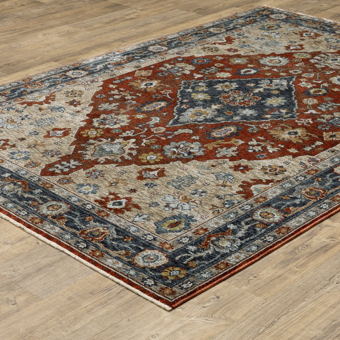 Oriental Weavers Aberdeen  Red Blue Traditional