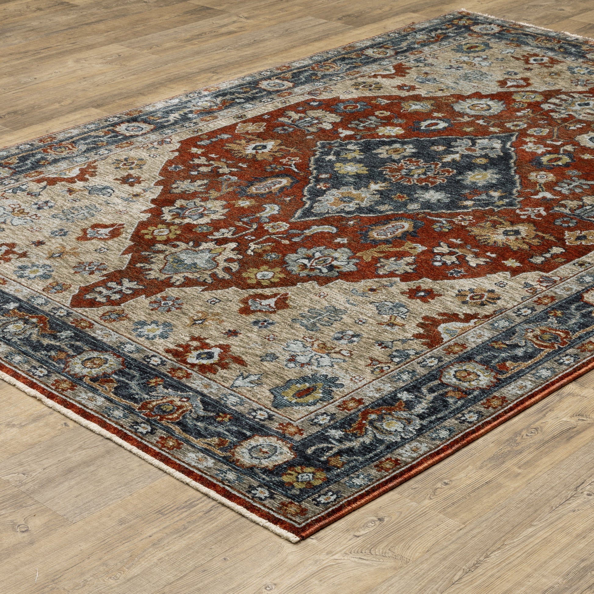 Oriental Weavers Aberdeen  Red Blue Traditional