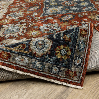 Oriental Weavers Aberdeen  Red Blue Traditional