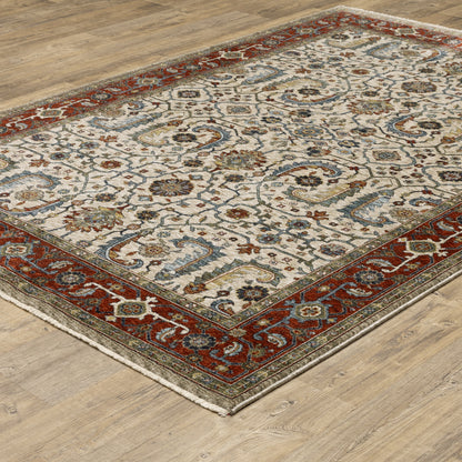 Oriental Weavers Aberdeen  Ivory Red Traditional