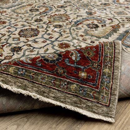 Oriental Weavers Aberdeen  Ivory Red Traditional