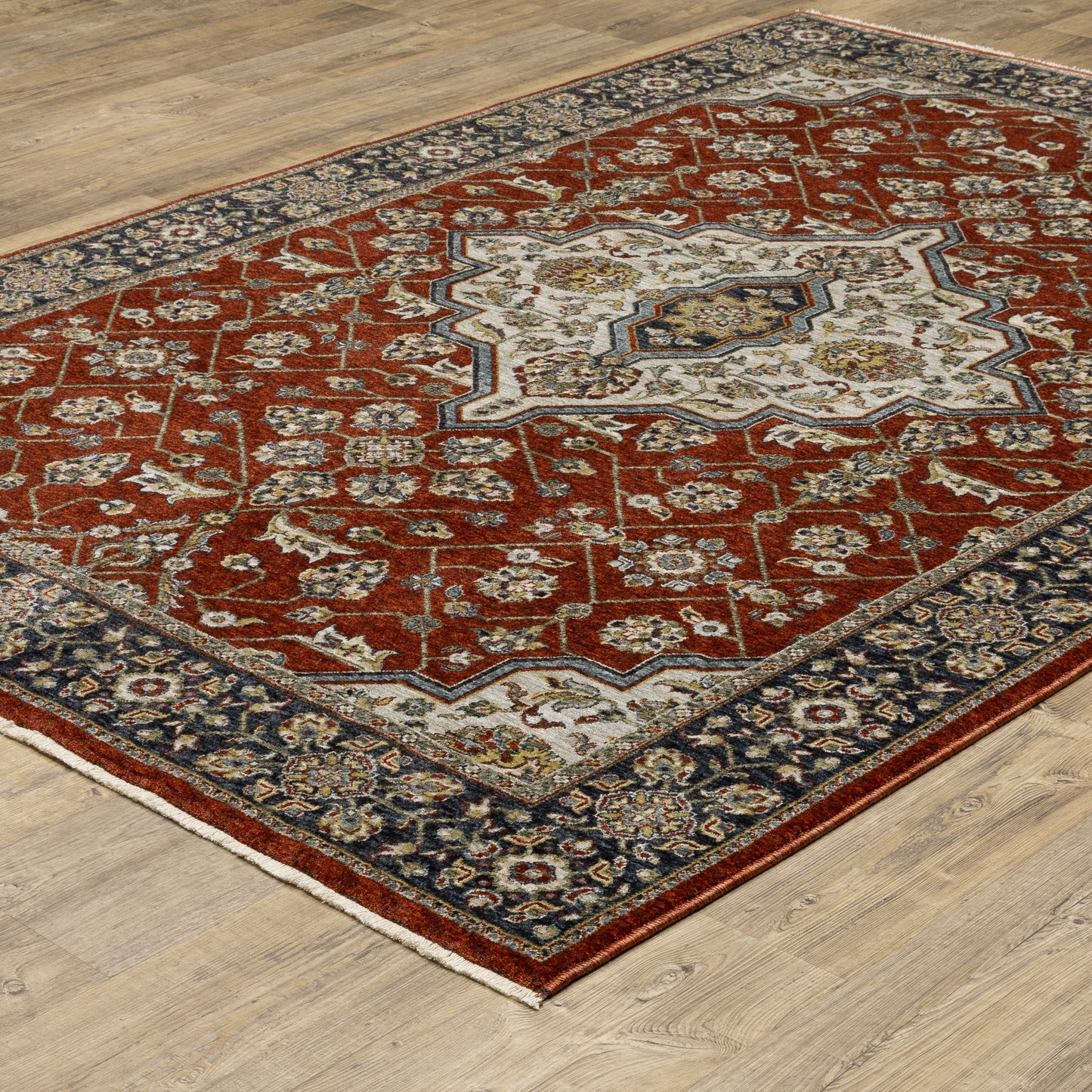 Oriental Weavers Aberdeen  Red Blue Traditional