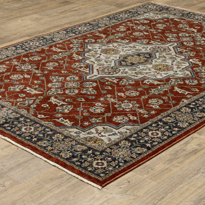 Oriental Weavers Aberdeen  Red Blue Traditional