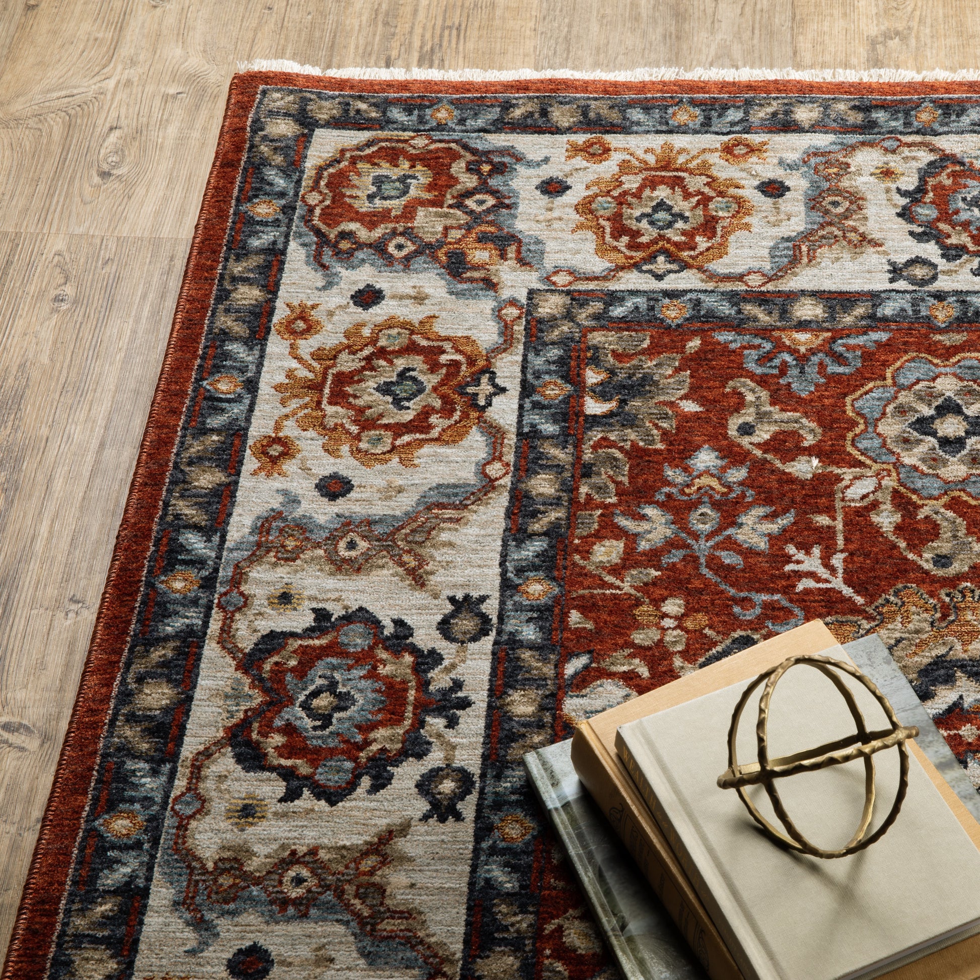 Oriental Weavers Aberdeen  Red Ivory Traditional