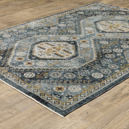 Oriental Weavers Aberdeen  Blue Gold Traditional