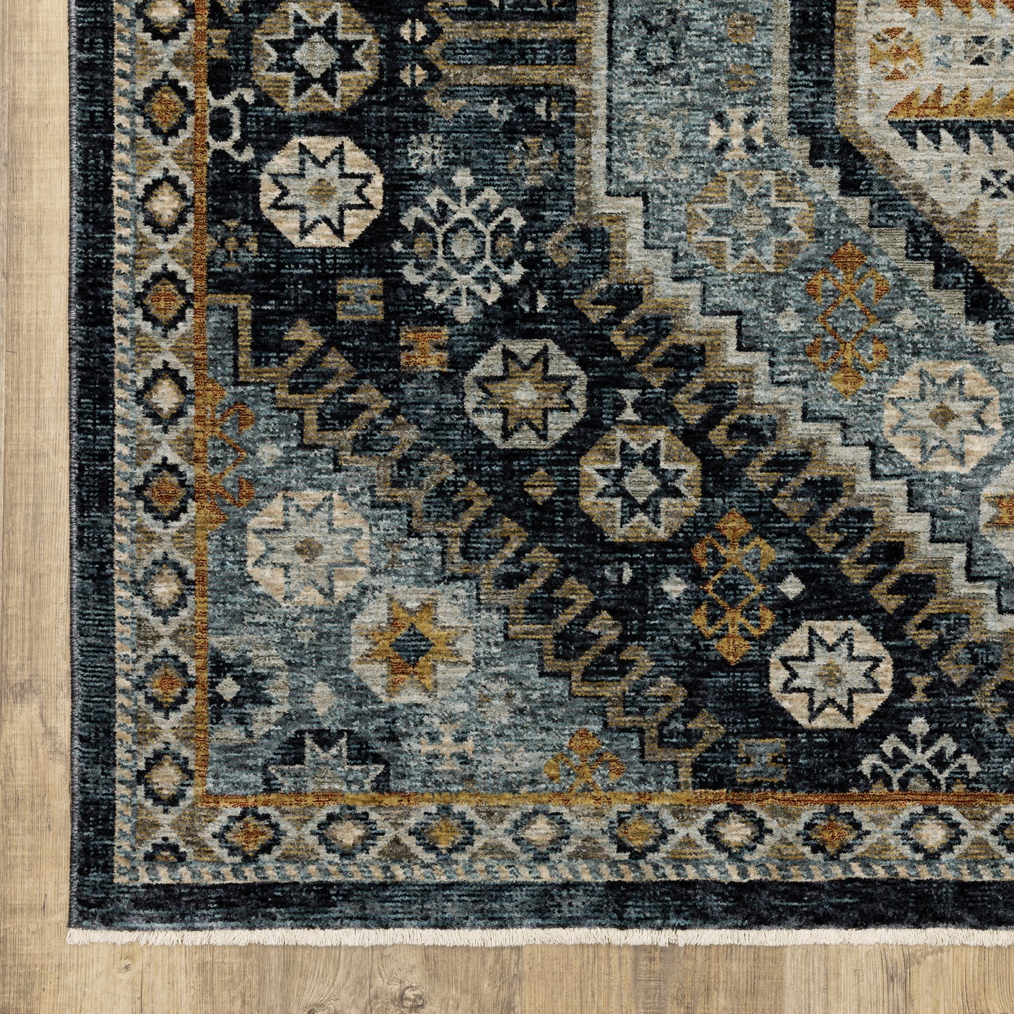 Oriental Weavers Aberdeen  Blue Gold Traditional
