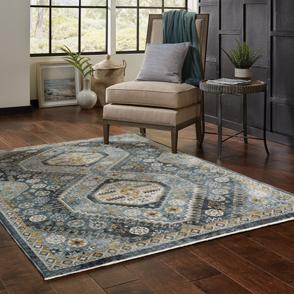 Oriental Weavers Aberdeen  Blue Gold Traditional