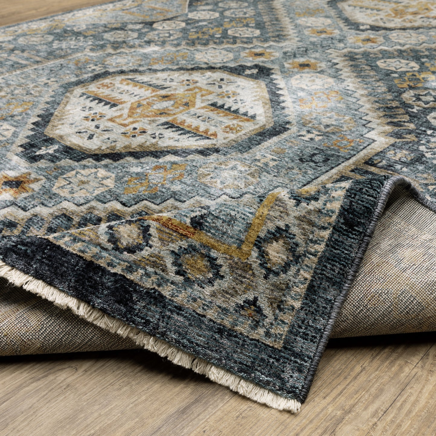 Oriental Weavers Aberdeen  Blue Gold Traditional