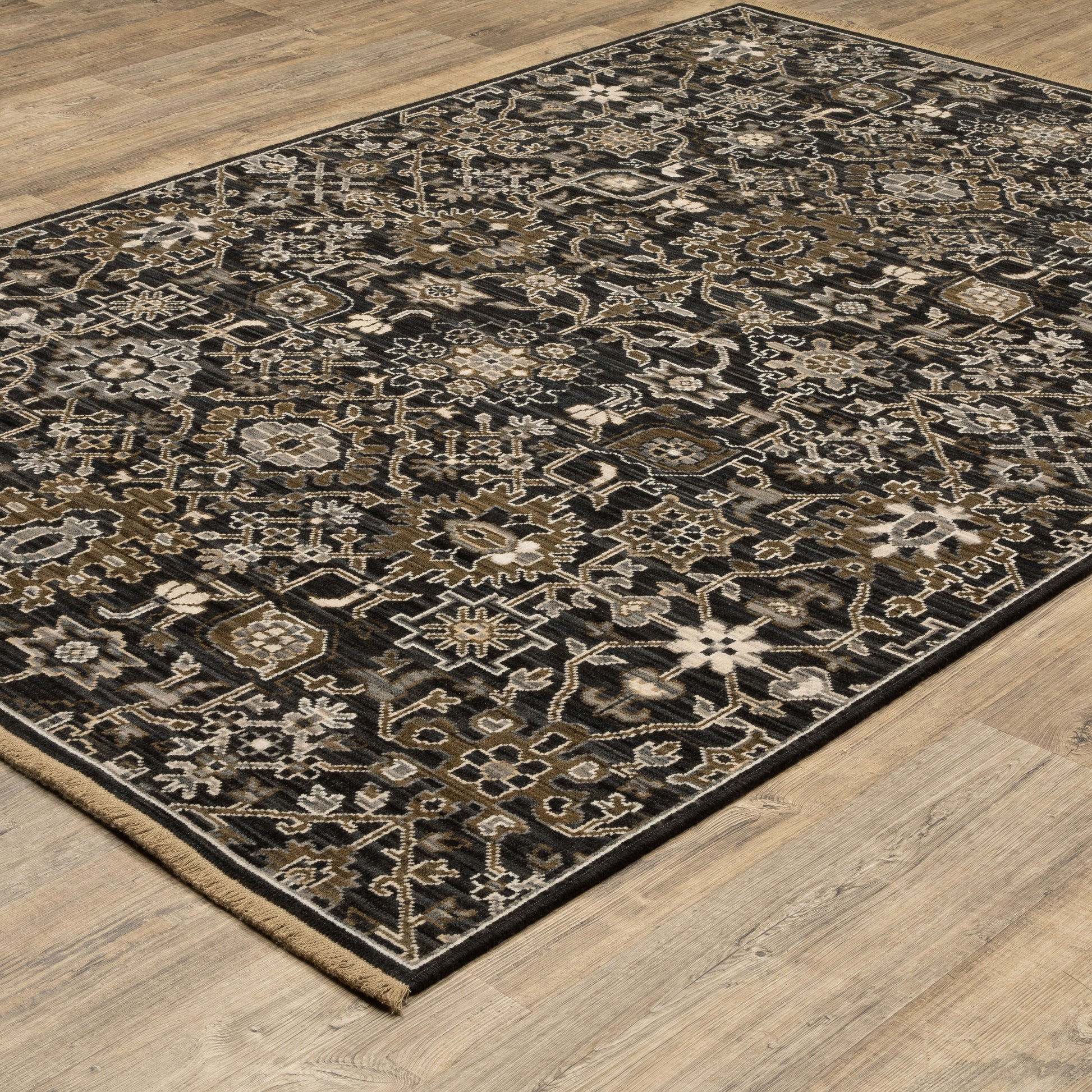Oriental Weavers Acacia  Black Tan Traditional