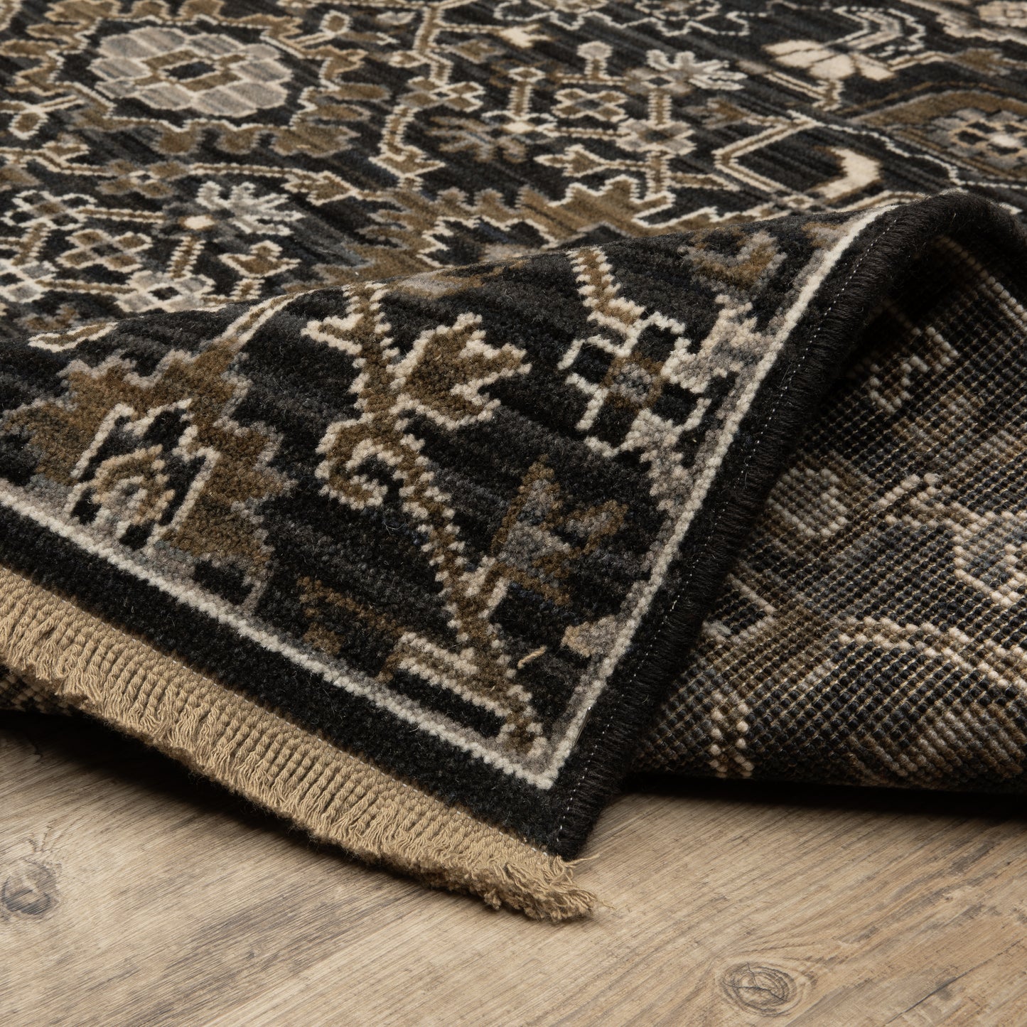 Oriental Weavers Acacia  Black Tan Traditional