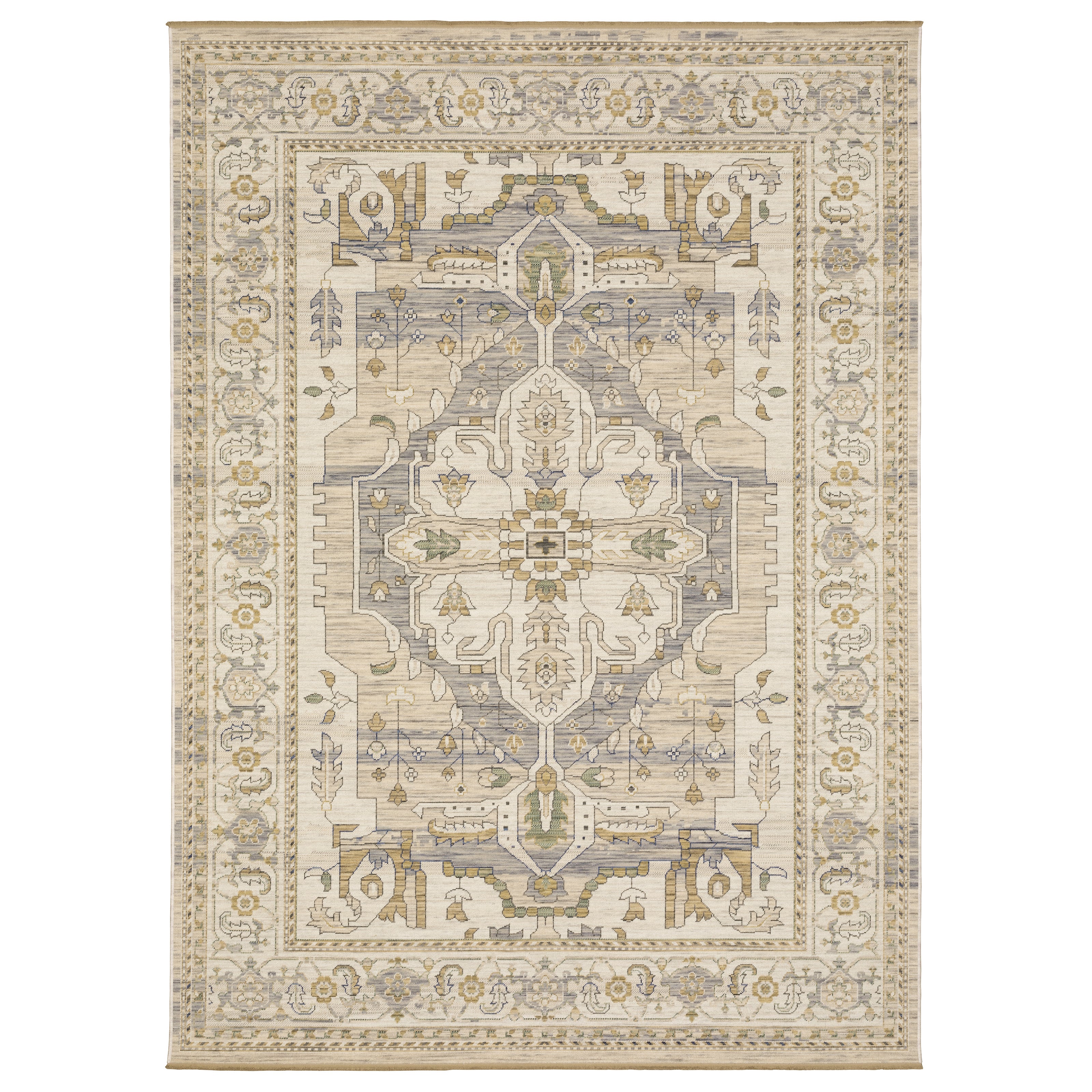 Oriental Weavers Acacia ACA07 Beige Grey Traditional Machine Woven Rug ...