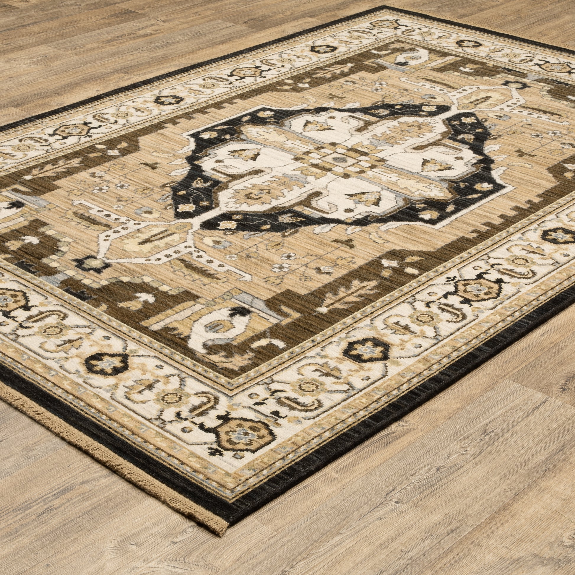 Oriental Weavers Acacia  Tan Black Traditional
