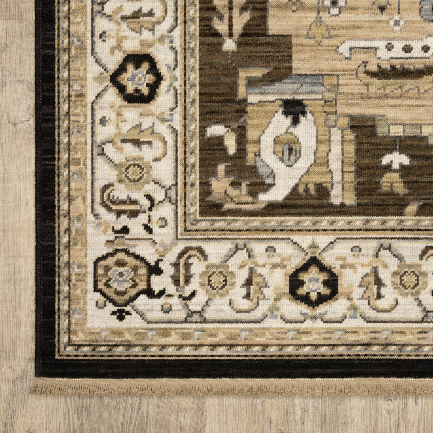 Oriental Weavers Acacia  Tan Black Traditional