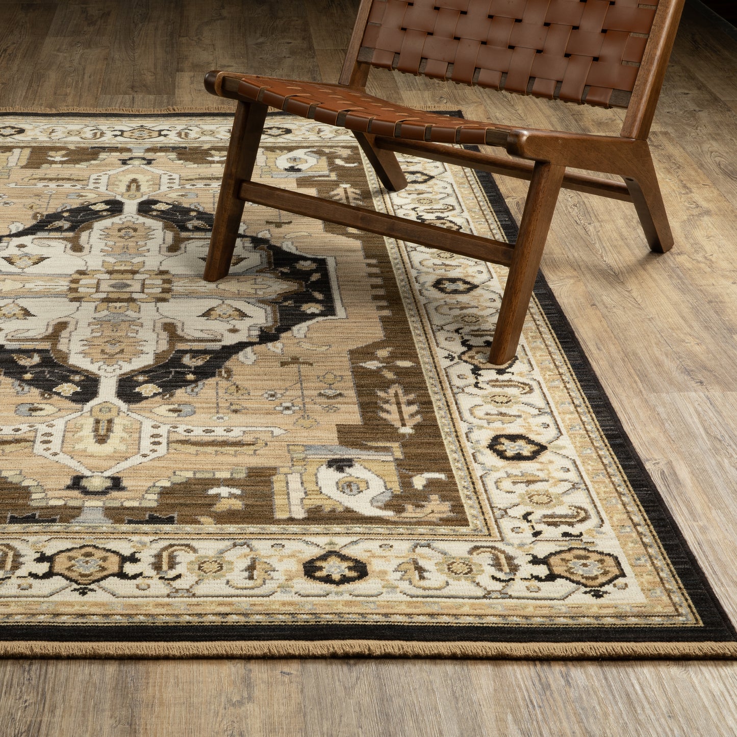 Oriental Weavers Acacia  Tan Black Traditional