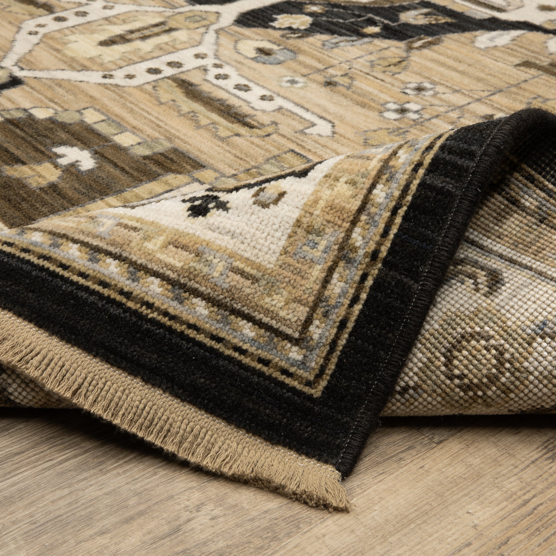 Oriental Weavers Acacia  Tan Black Traditional
