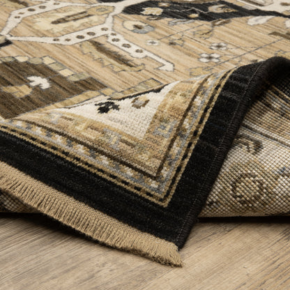 Oriental Weavers Acacia  Tan Black Traditional