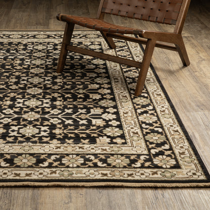 Oriental Weavers Acacia  Black Beige Traditional