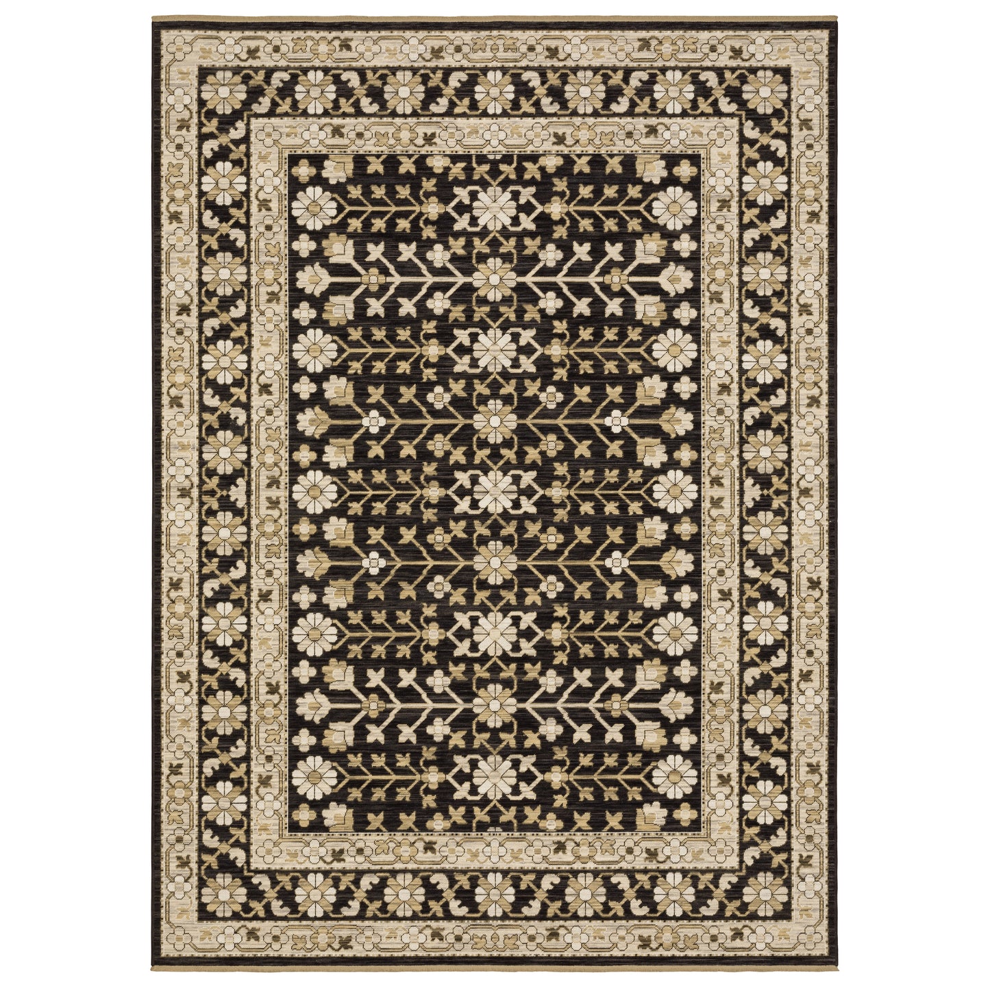 Oriental Weavers Acacia  Black Beige Traditional