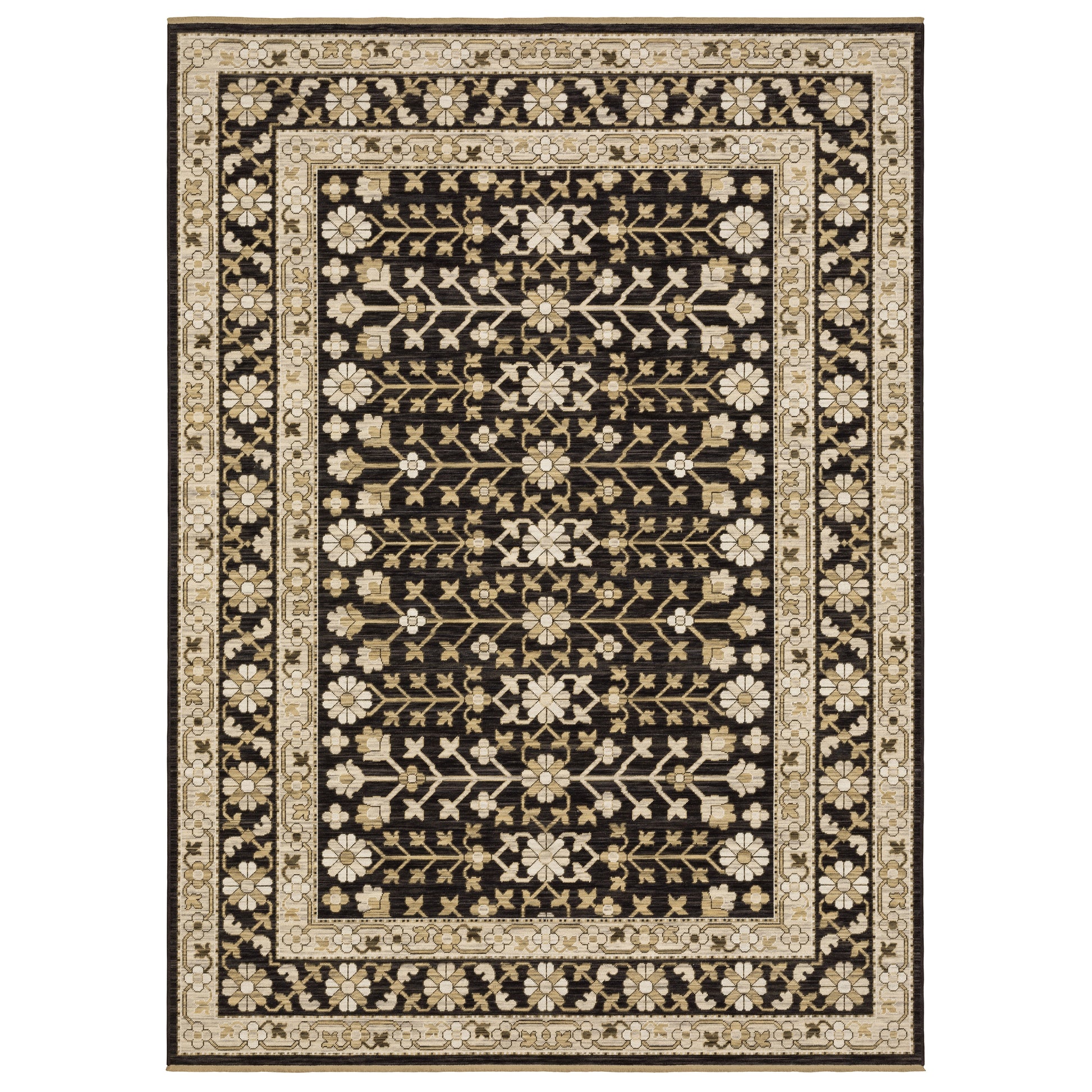 Oriental Weavers Acacia  Black Beige Traditional