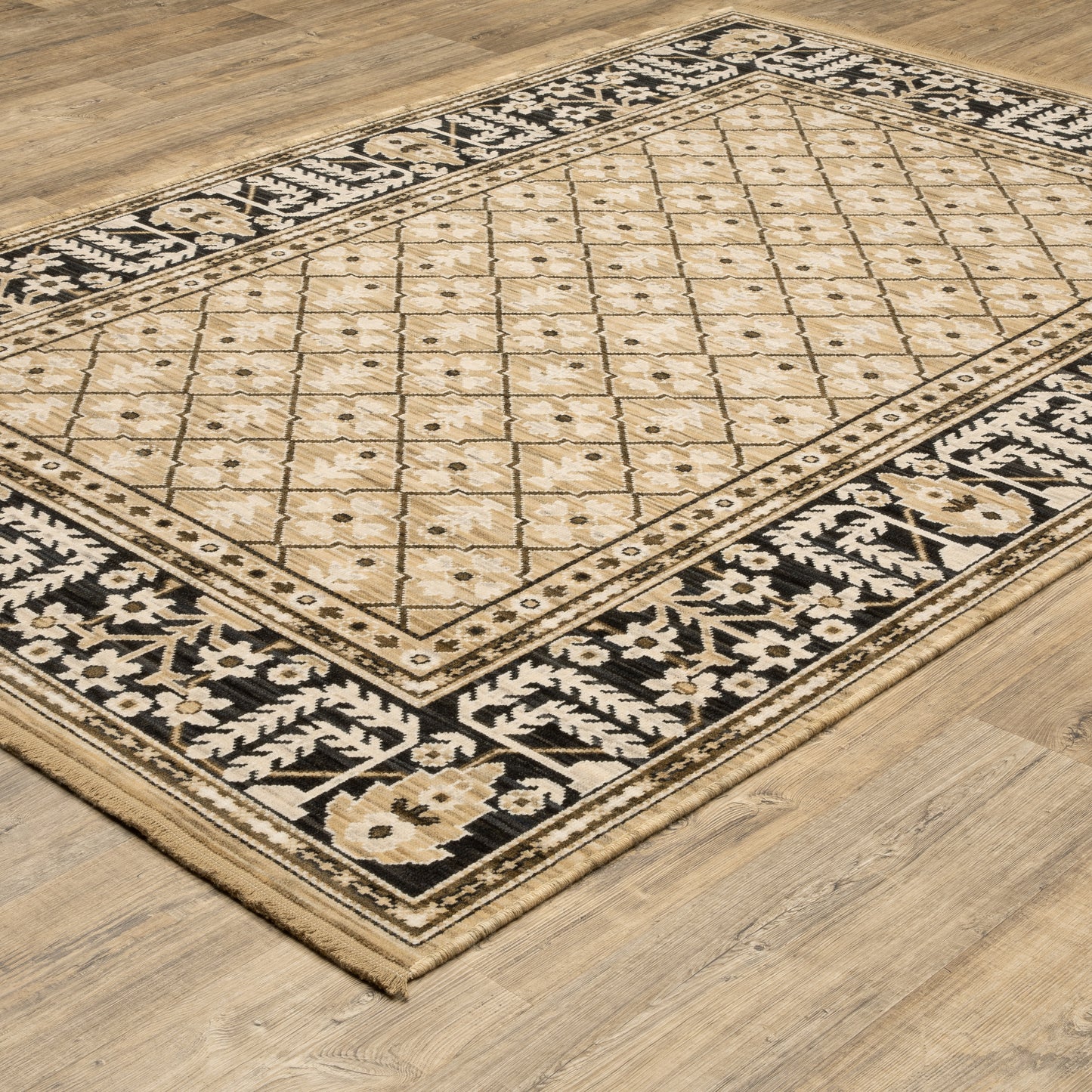 Oriental Weavers Acacia  Tan Black Traditional