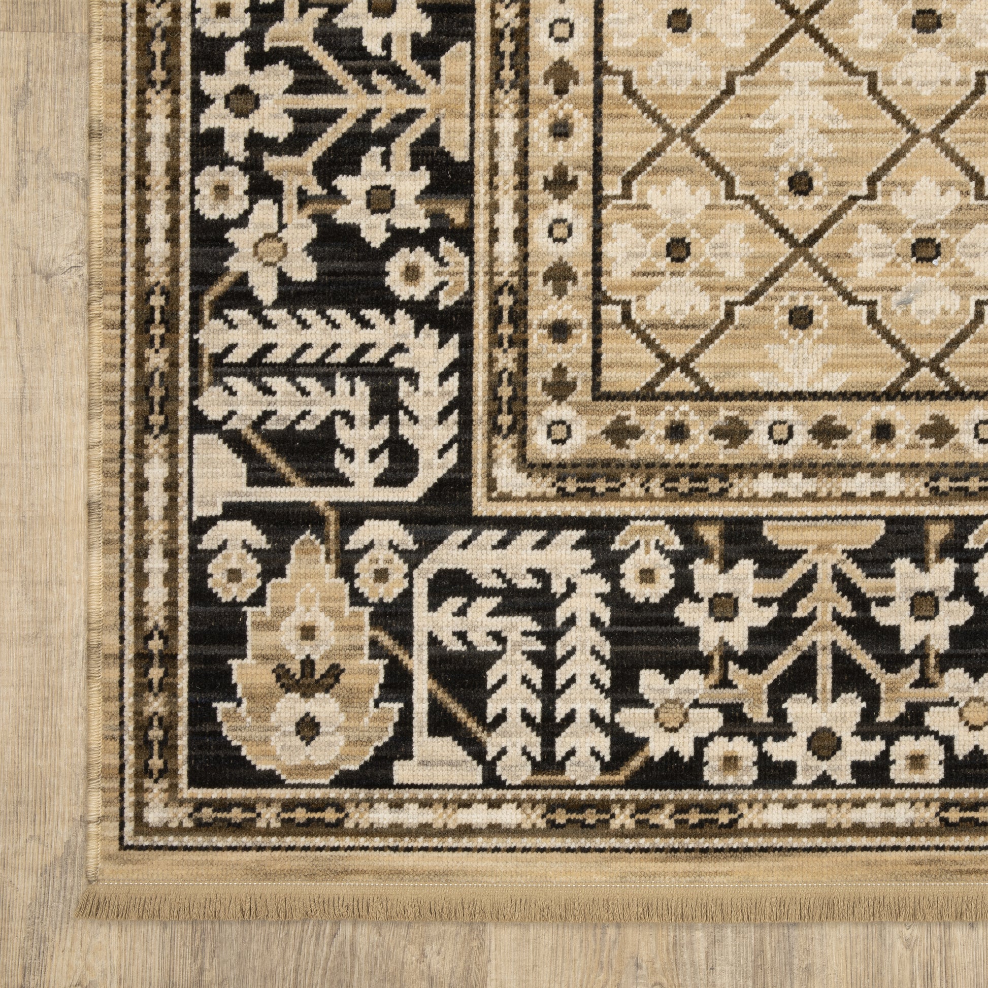 Oriental Weavers Acacia  Tan Black Traditional