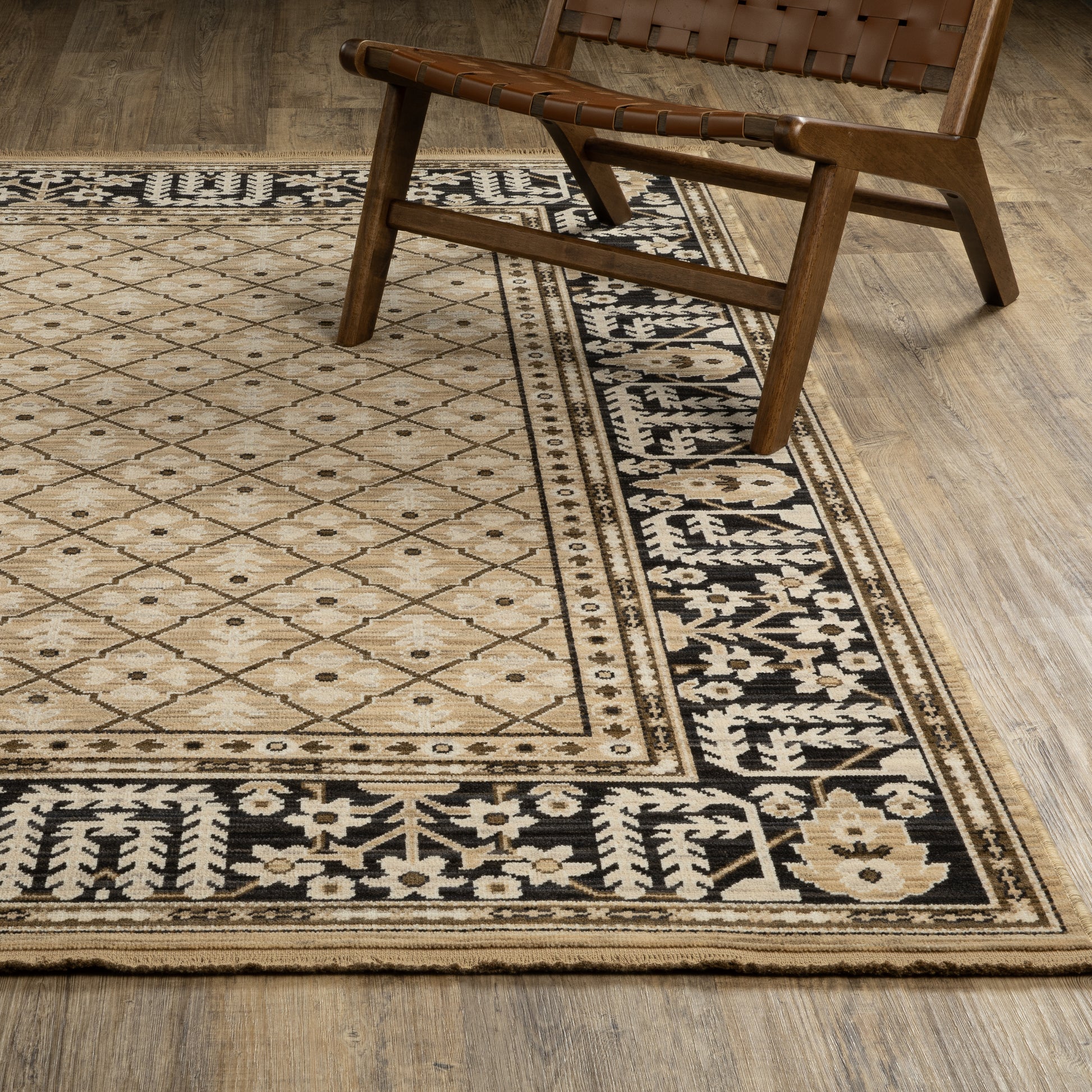 Oriental Weavers Acacia  Tan Black Traditional