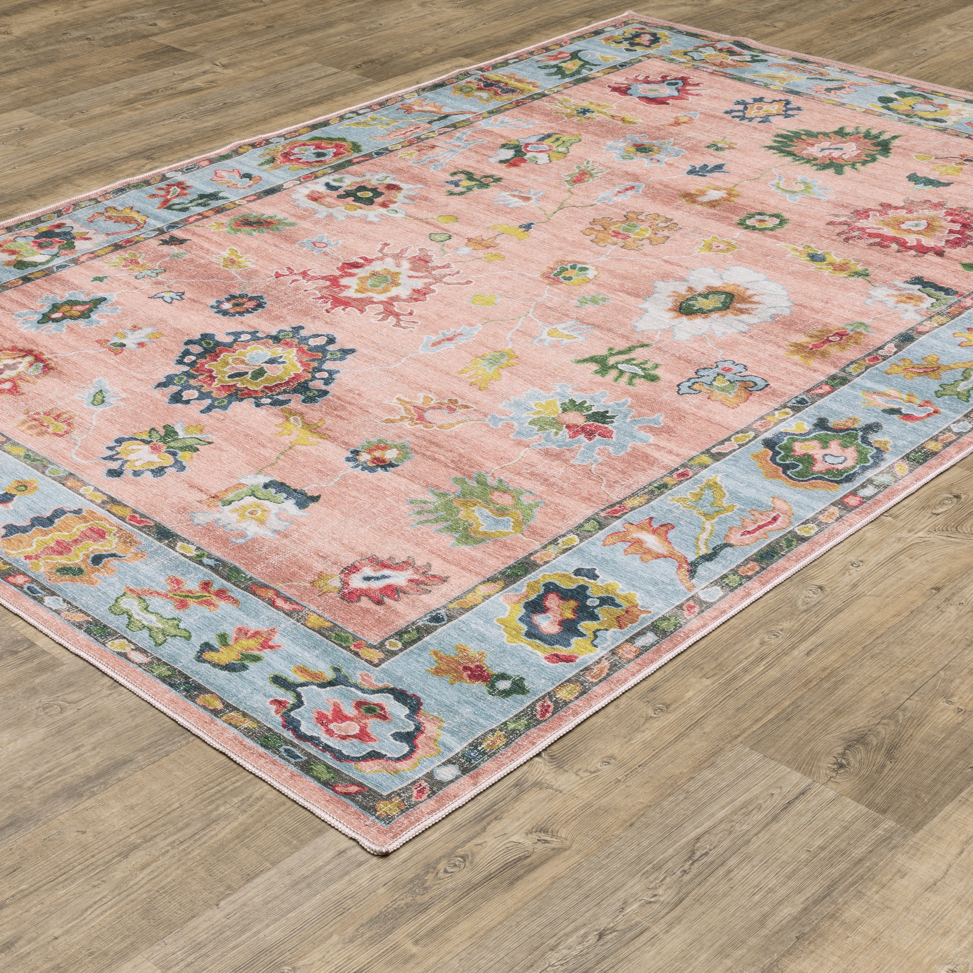 Oriental Weavers Addison ADD01 Pink Blue Traditional Machine