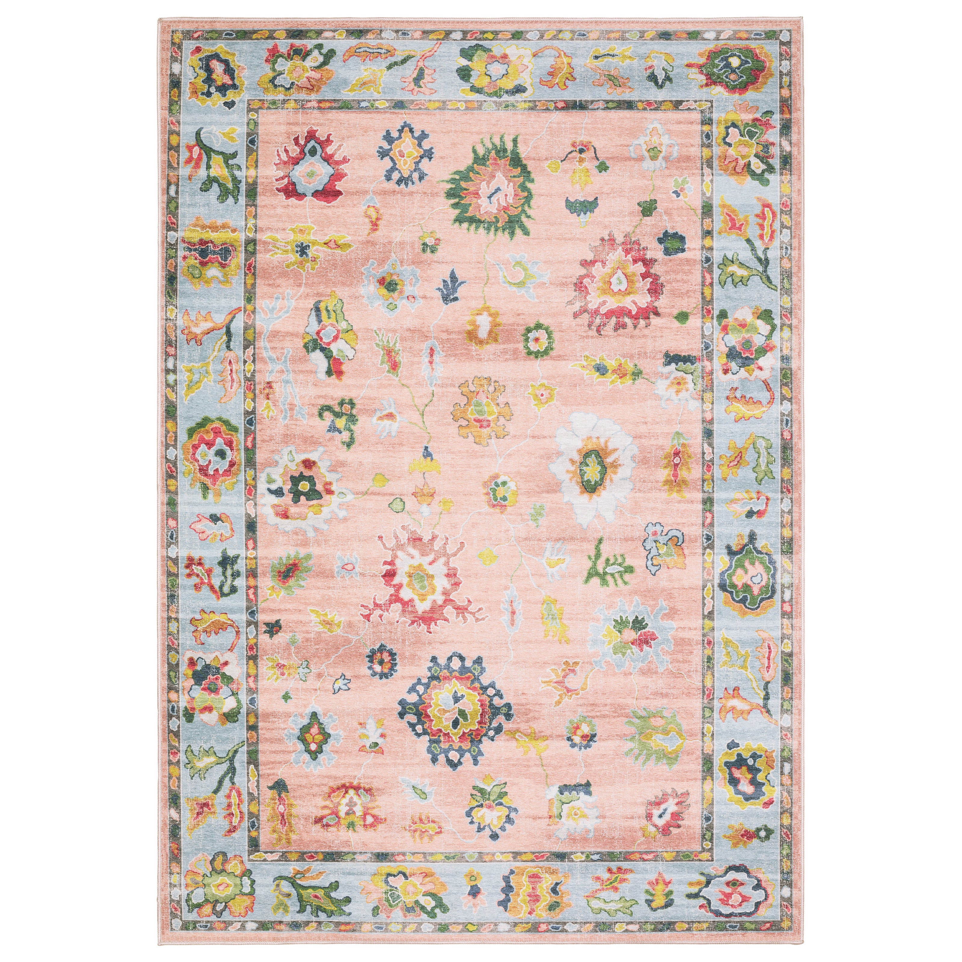 Oriental Weavers Addison ADD01 Pink Blue Traditional Machine