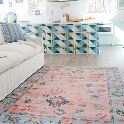 Oriental Weavers Addison  Pink Blue Traditional