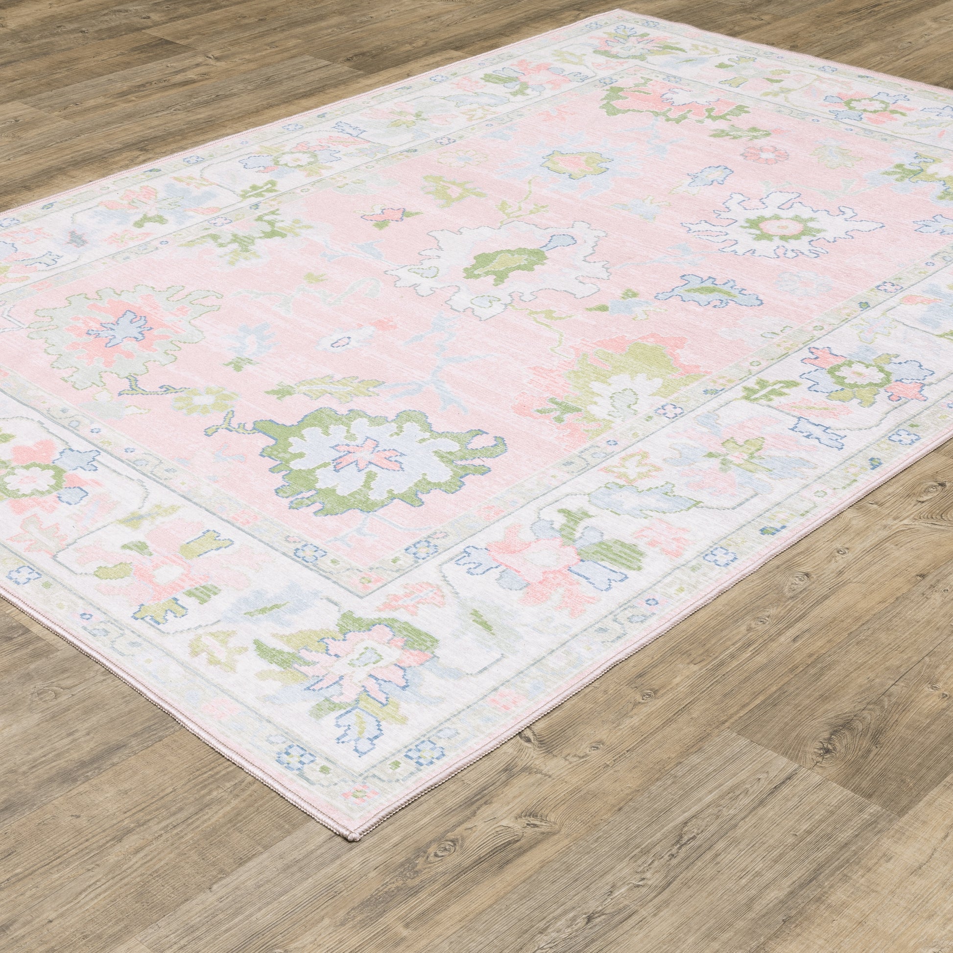 Oriental Weavers Addison  Pink Green Traditional