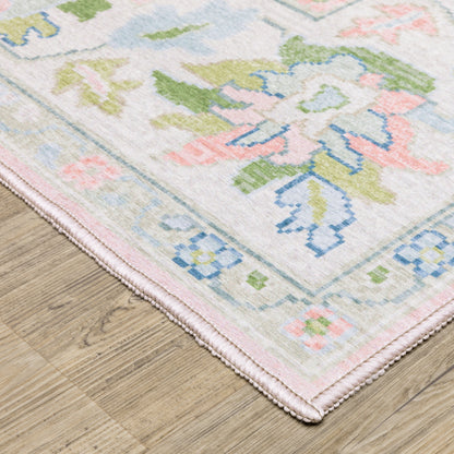 Oriental Weavers Addison  Pink Green Traditional